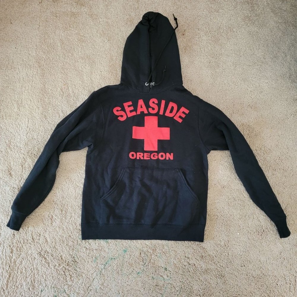 Black Hoodie Seaside Oregon Size Small